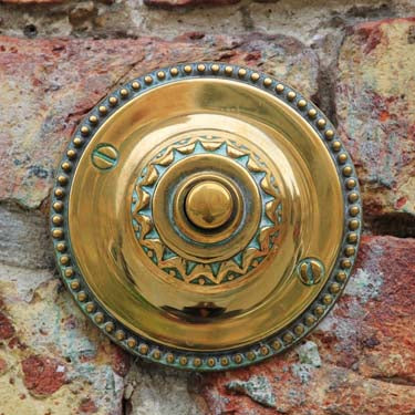 Emtek Rectangular Brass Door Bell With Plate & Button