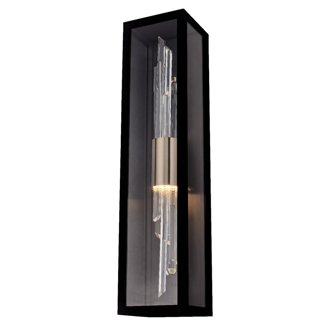 ##Antique Hardware## Lucca Esterno 30 in Black Fluorocarbon Outdoor Wall Sconce