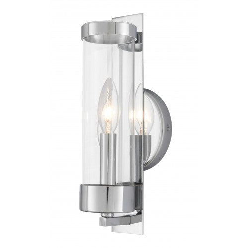 ##Antique Hardware## 1 Light Polished Chrome ADA Wall Sconce