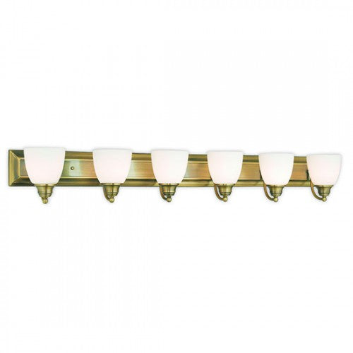 ##Antique Hardware## 6 Light Antique Brass Bath Light