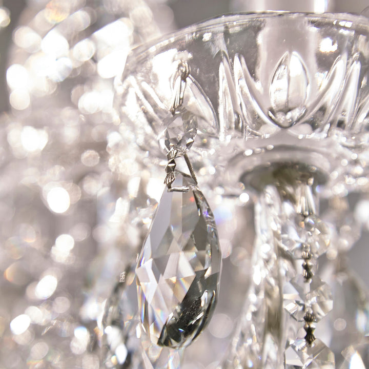 ##Antique Hardware## Traditional Crystal 10 Light Spectra Crystal Polished Chrome Chandelier