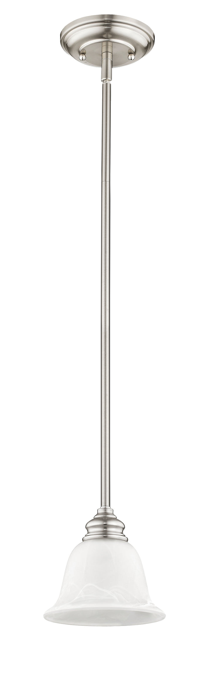 ##Antique Hardware## 1 Light Brushed Nickel Single Pendant