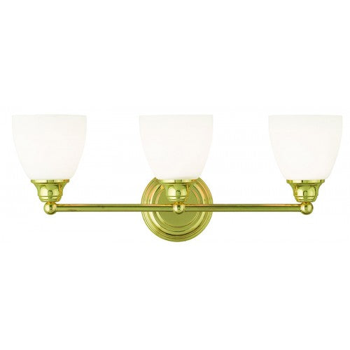##Antique Hardware## 3 Light Polished Brass Bath Light