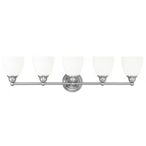 ##Antique Hardware## 5 Light Brushed Nickel Bath Light