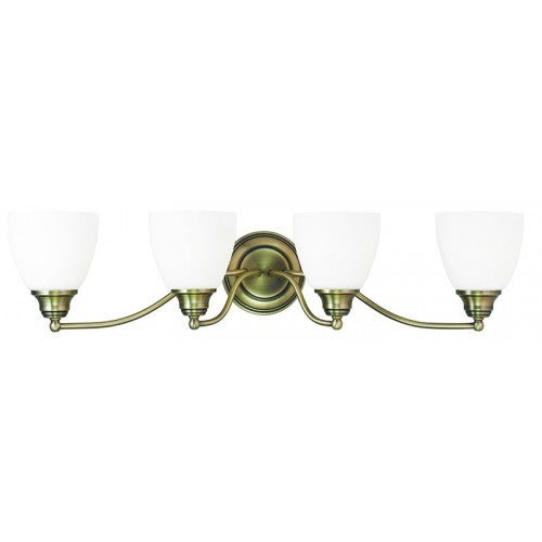 ##Antique Hardware## 4 Light Antique Brass Bath Light