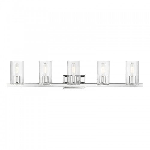 ##Antique Hardware## 5 Light Polished Chrome Vanity Sconce