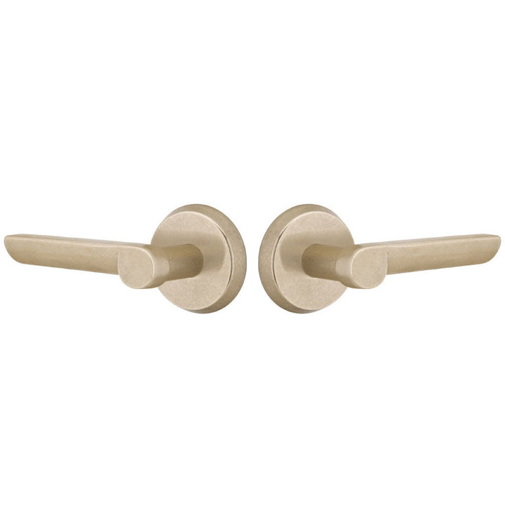 ##Antique Hardware## Solid Brass Sandcast Aurora Lever With Disk Rosette