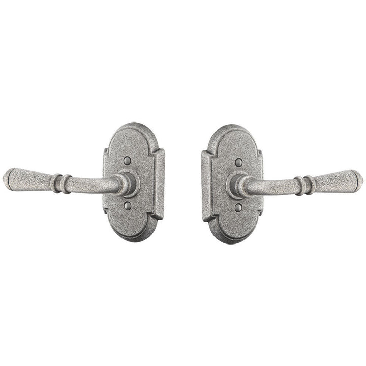 ##Antique Hardware## Emtek Wrought Steel Normandy Lever With Arched Rosette (Several Finishes Available)