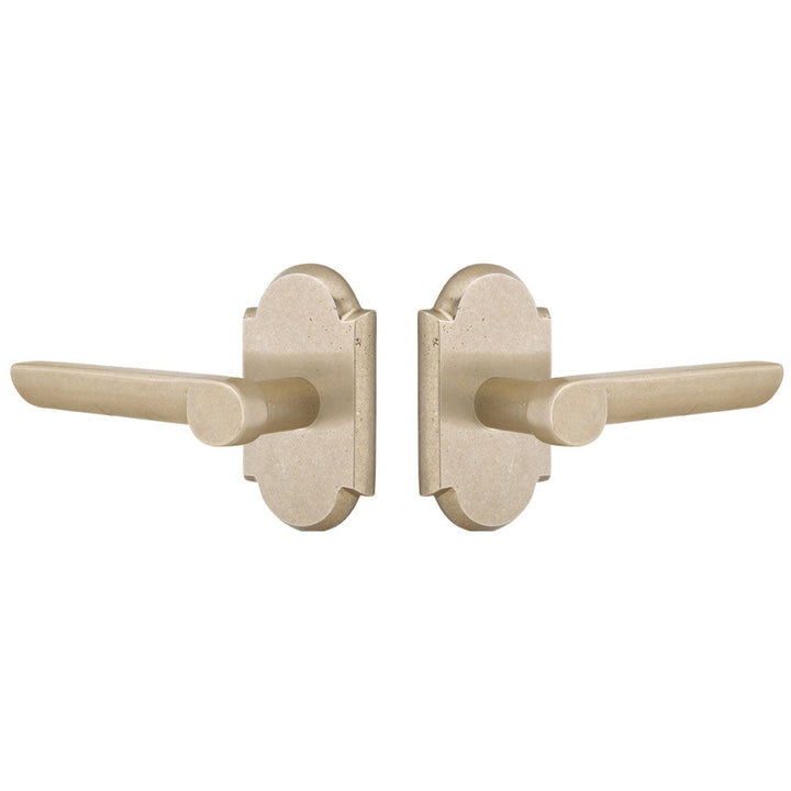 ##Antique Hardware## Solid Brass Sandcast Aurora Lever With Arched Rosette