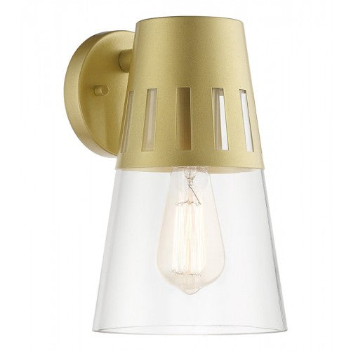 ##Antique Hardware## 1 Light Soft Gold Outdoor Medium Wall Lantern