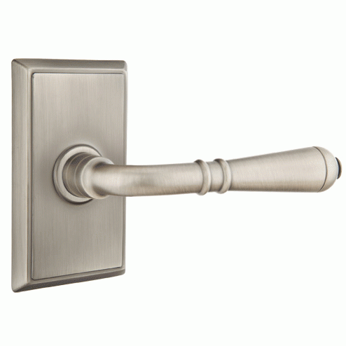 ##Antique Hardware## Emtek Solid Brass Turino Lever With Rectangular Rosette (Many Finishes Available)