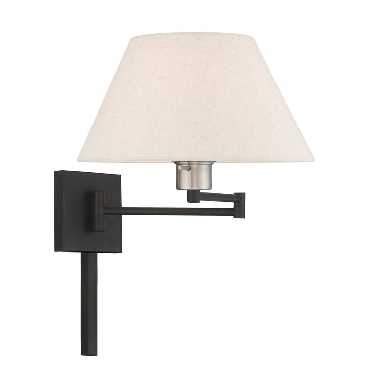 ##Antique Hardware## 1 Light Black Swing Arm Wall Lamp