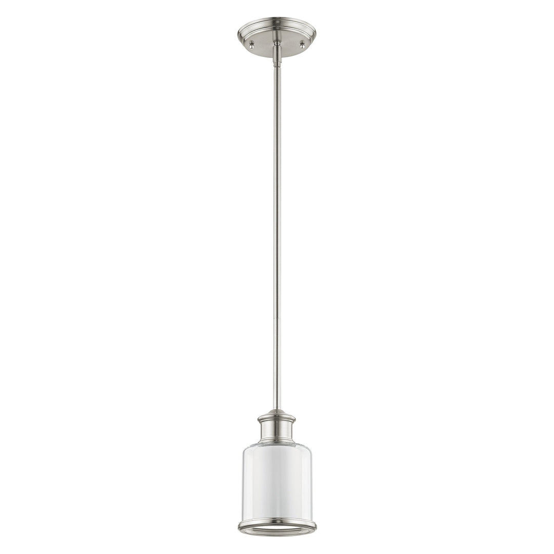 ##Antique Hardware## 1 Light Brushed Nickel Single Pendant