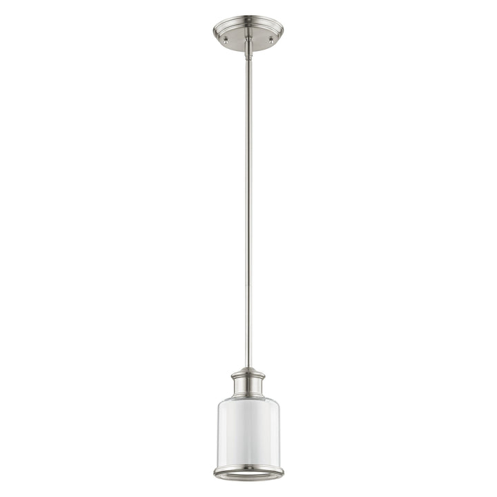 ##Antique Hardware## 1 Light Brushed Nickel Single Pendant