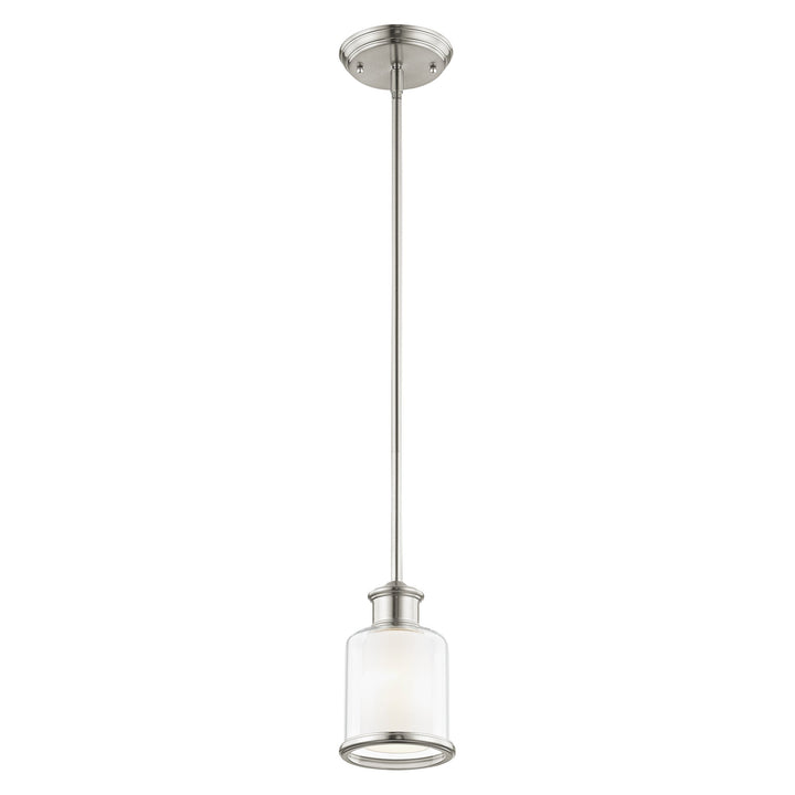 ##Antique Hardware## 1 Light Brushed Nickel Single Pendant