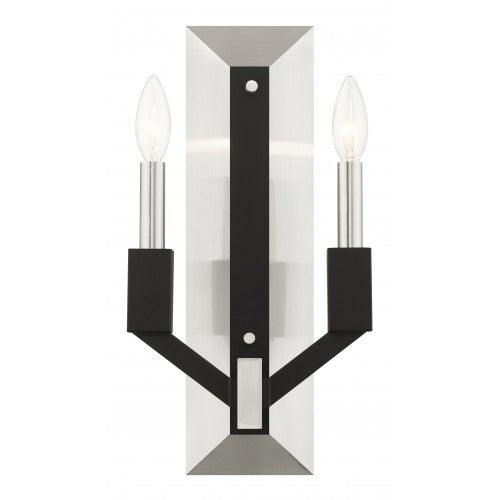 ##Antique Hardware## 2 Light Brushed Nickel ADA Double Sconce