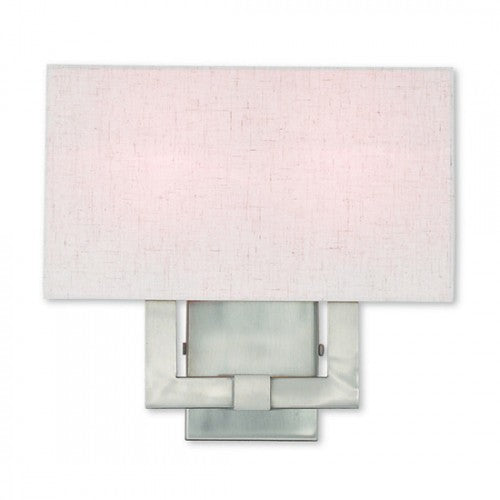 ##Antique Hardware## 2 Light Brushed Nickel Wall Sconce