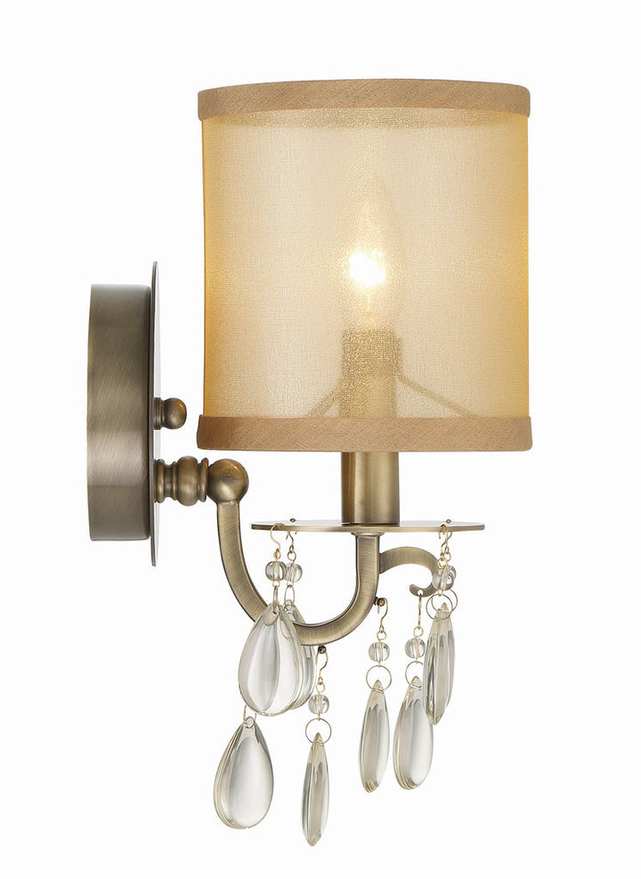 ##Antique Hardware## Hampton 1 Light Antique Brass Sconce