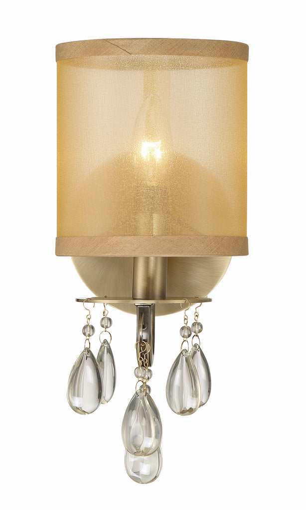 ##Antique Hardware## Hampton 1 Light Antique Brass Sconce