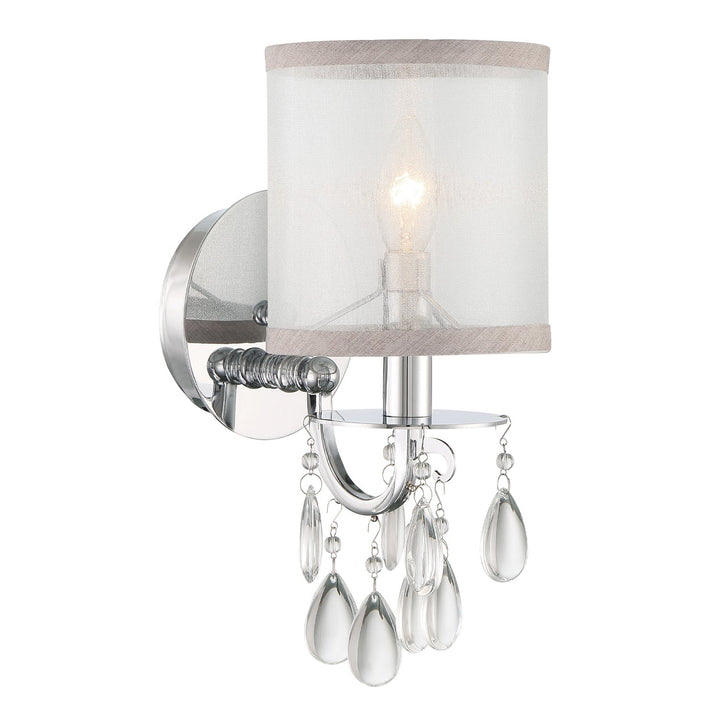 ##Antique Hardware## Hampton 1 Light Polished Chrome Sconce