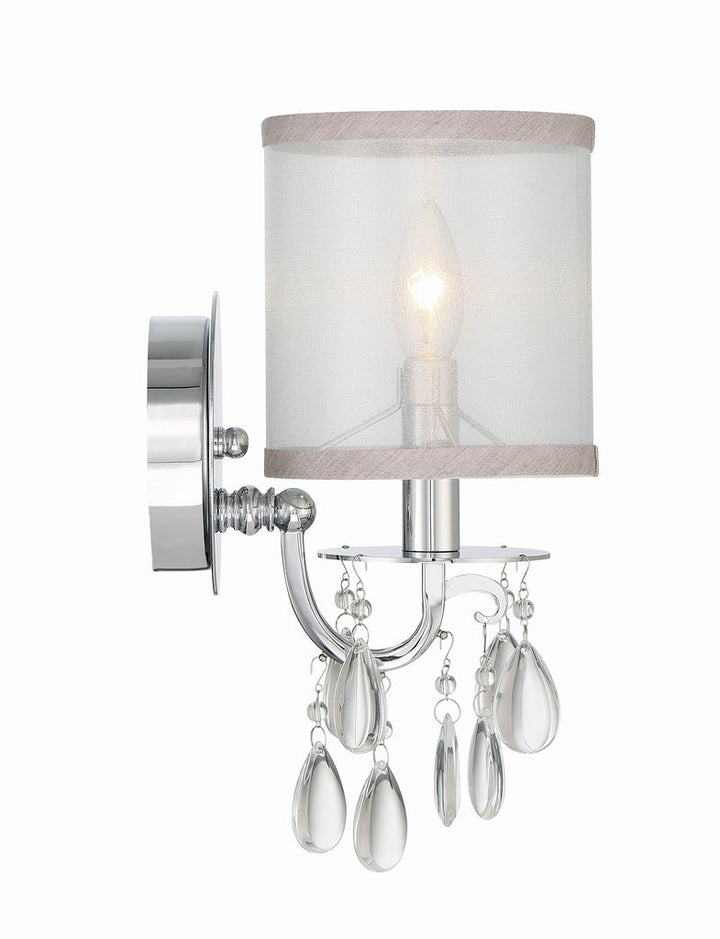##Antique Hardware## Hampton 1 Light Polished Chrome Sconce
