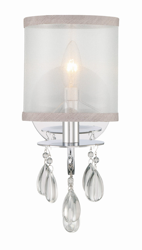##Antique Hardware## Hampton 1 Light Polished Chrome Sconce