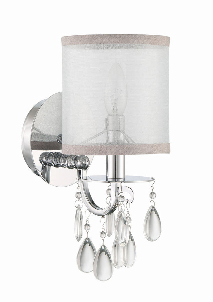 ##Antique Hardware## Hampton 1 Light Polished Chrome Sconce