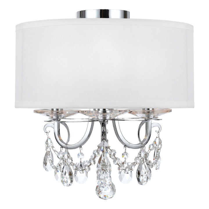 ##Antique Hardware## Othello 3 Light Polished Chrome Semi Flush Mount
