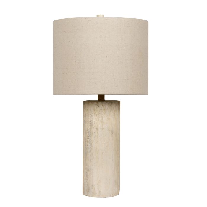 ##Antique Hardware## 1 Light Poly Faux Wood Base Table Lamp