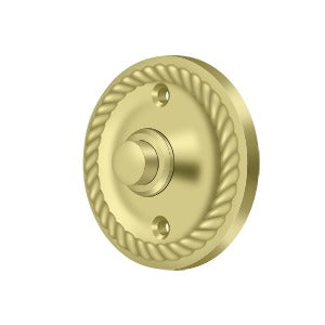 ##Antique Hardware## 2 1/4 Inch Diameter Solid Brass Doorbell Button
