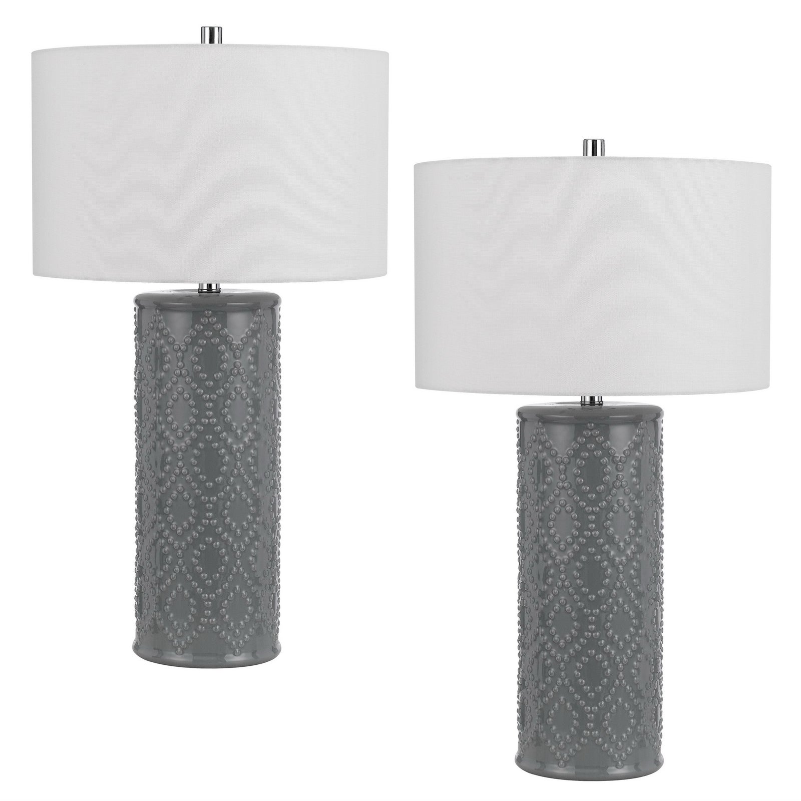 150W 3 WAY CASTINE CERAMIC TABLE LAMP. PRICED AND SOLD AS PAIRS ...