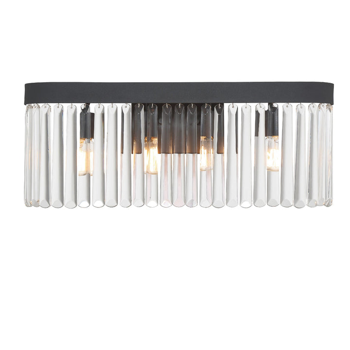 ##Antique Hardware## Emory 4 Light Black Forged Bathroom Vanity