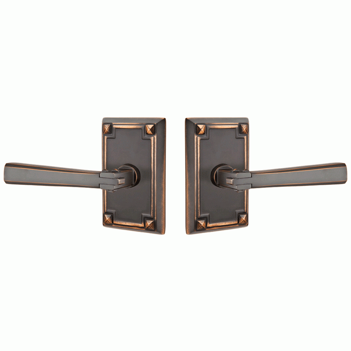 ##Antique Hardware## Arts & Crafts Lever With Rectangular Rosette (Several Finish Options)