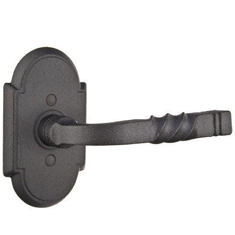 ##Antique Hardware## Emtek Wrought Steel San Carlos Lever With Arched Rosette