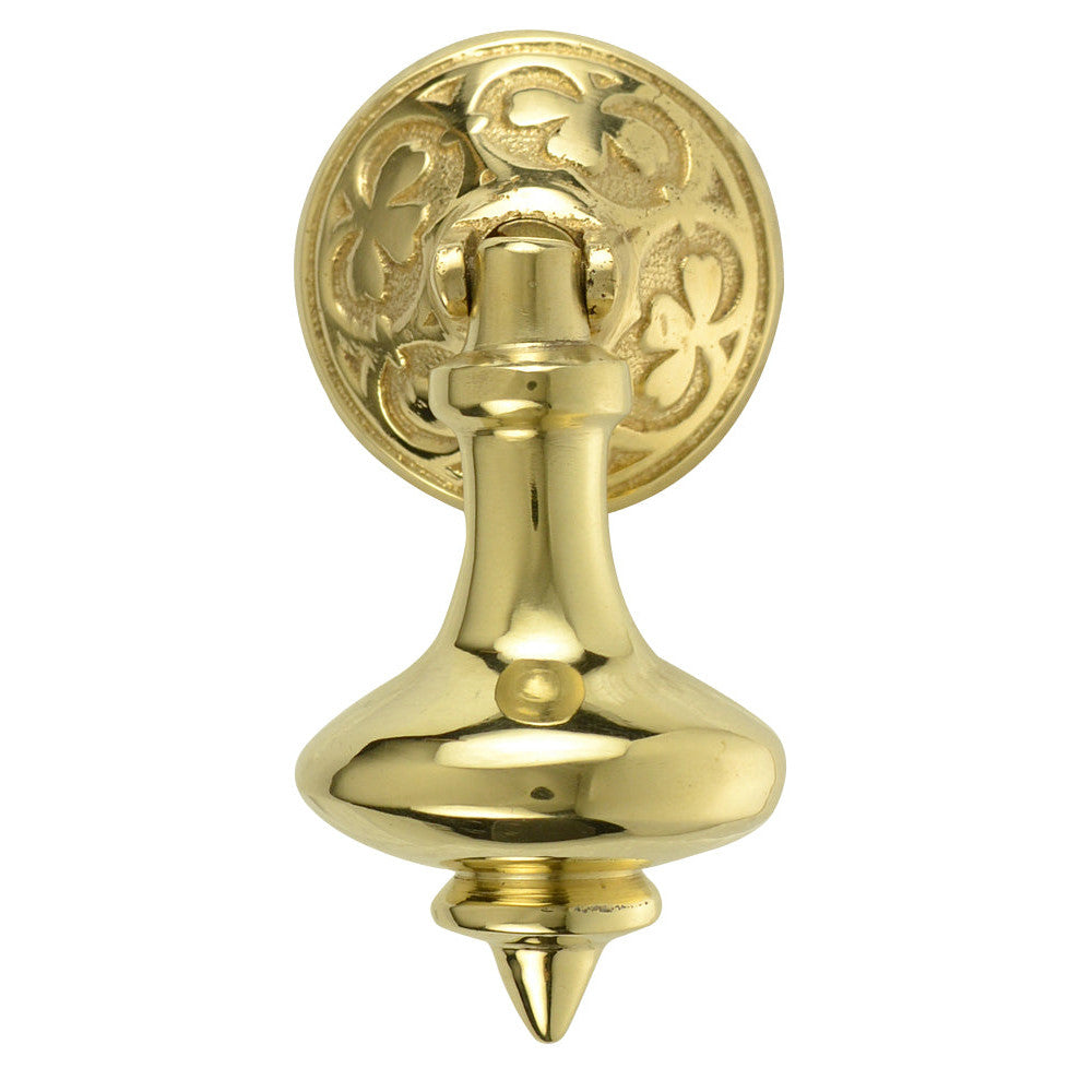 ##Antique Hardware## 3 Inch Solid Brass Clover Drop Pull (Several Finishes Available)