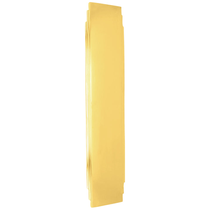 14 Inch Solid Brass Art Deco Skyscraper Push Plate