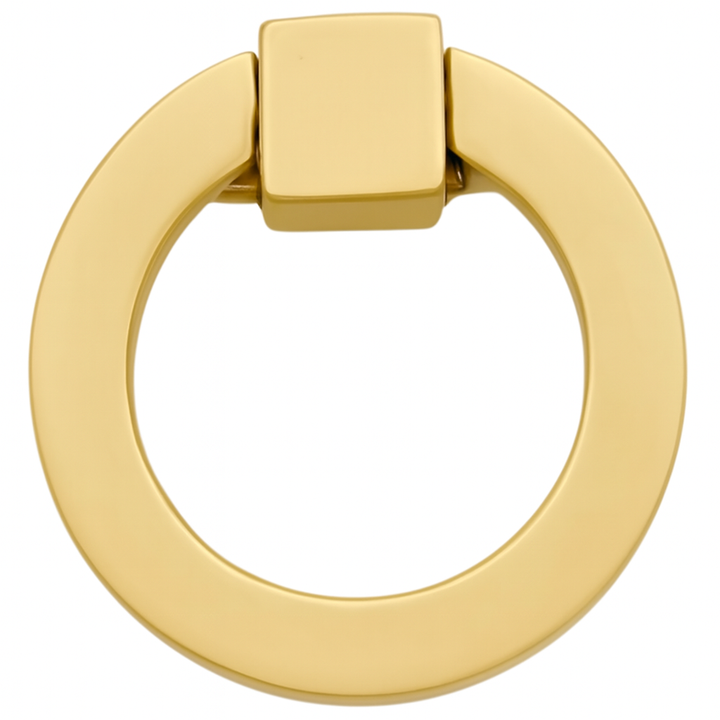 ##Antique Hardware## 2 Inch Mission Style Solid Brass Drawer Ring Pull Hand Wrought