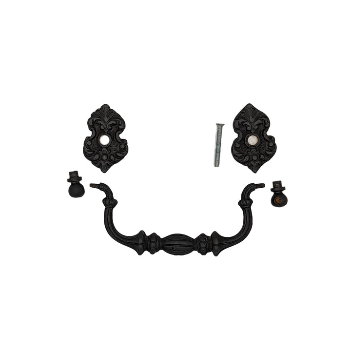 ##Antique Hardware## 6 Inch Solid Brass Victorian Style Bail Handle