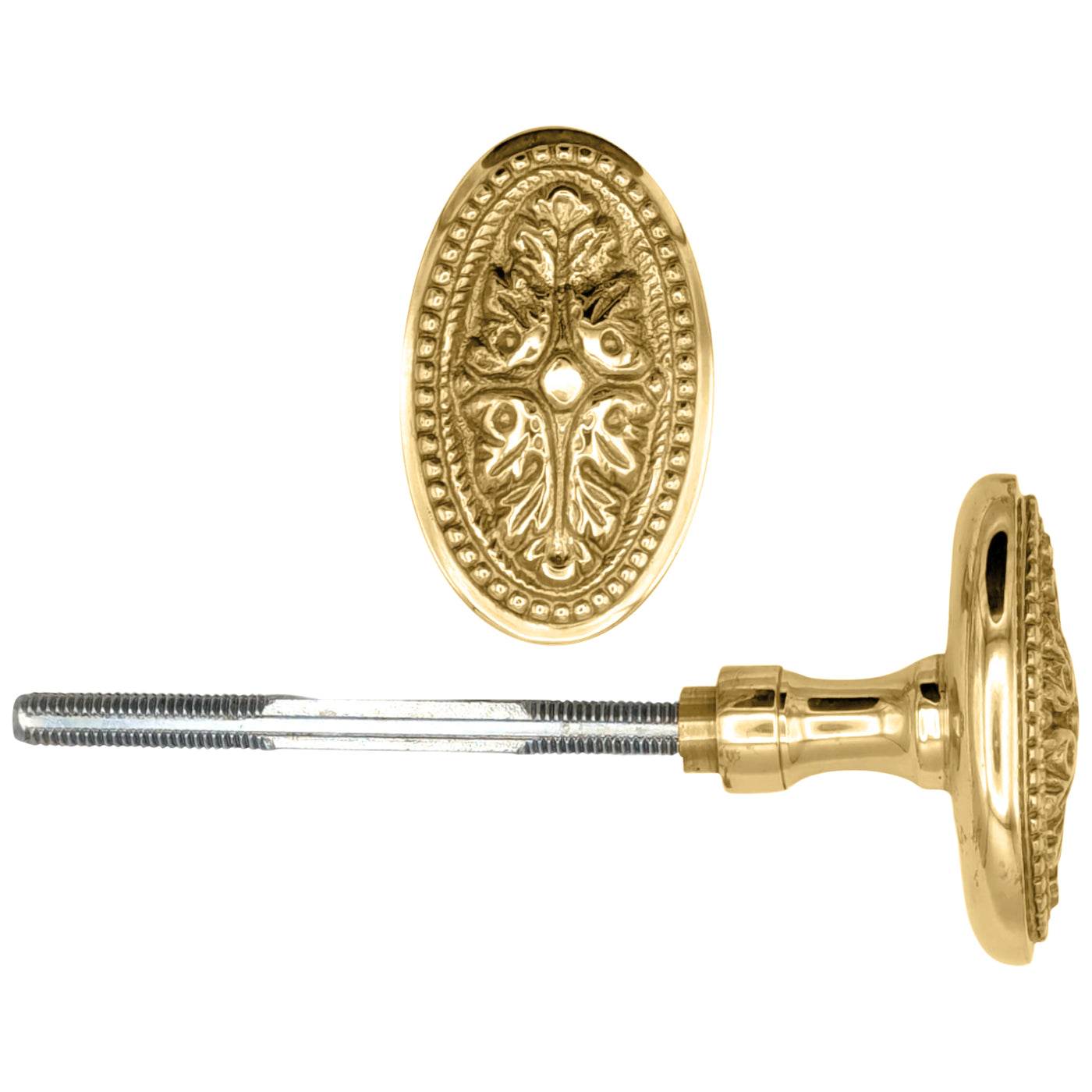 Avalon Oval Solid Brass Spare Door Knob Set (Several Finishes Available)