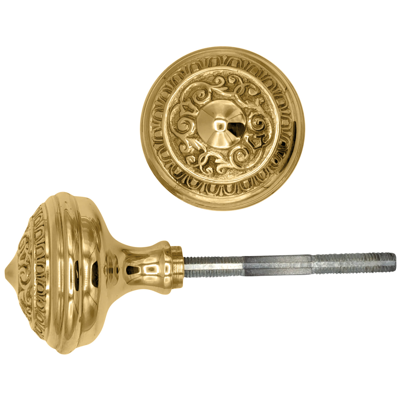 Egg & Dart Solid Brass Spare Door Knob Set (Several Finishes Available)