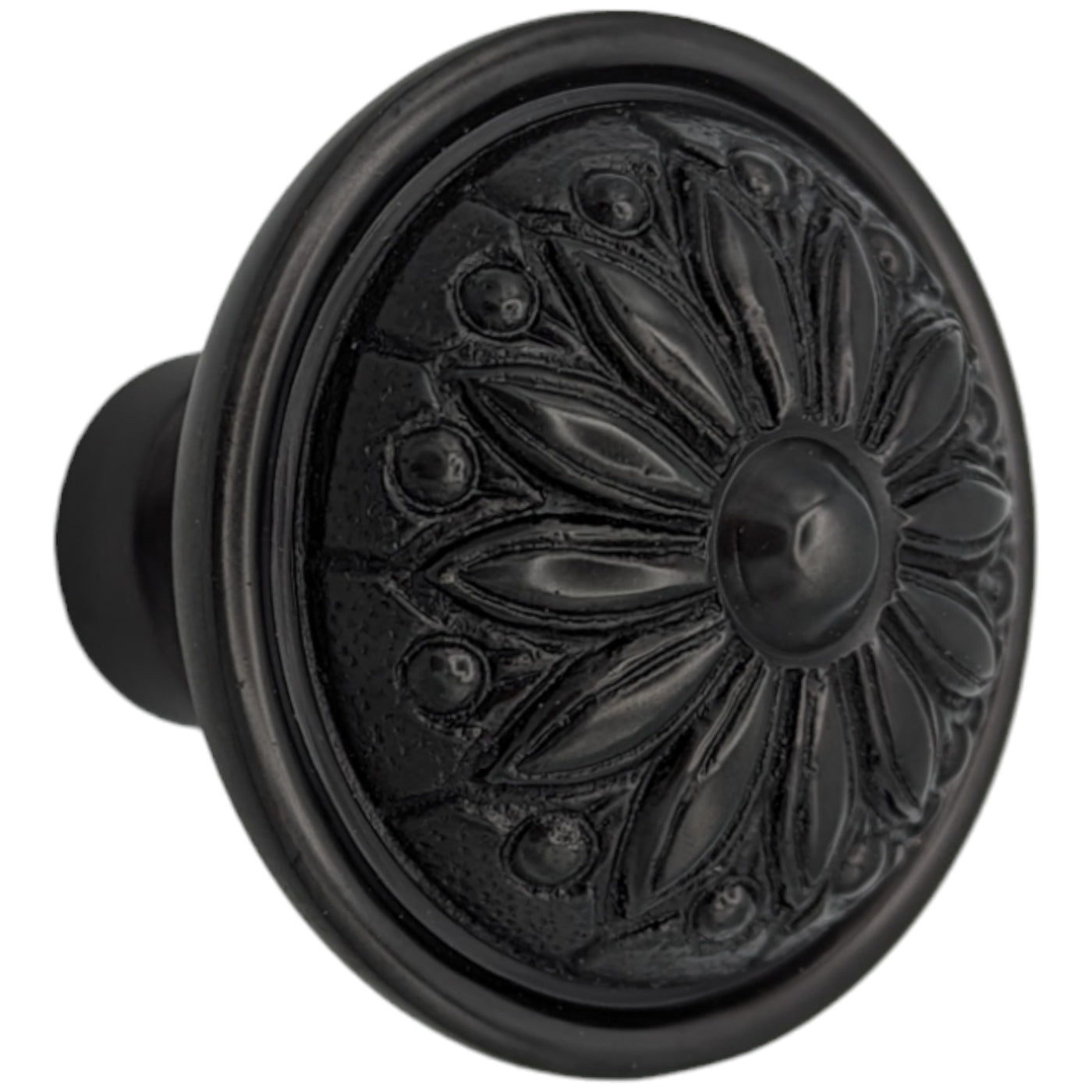 Floral Imprint Solid Brass Spare Door Knob Set (Several Finishes Available)