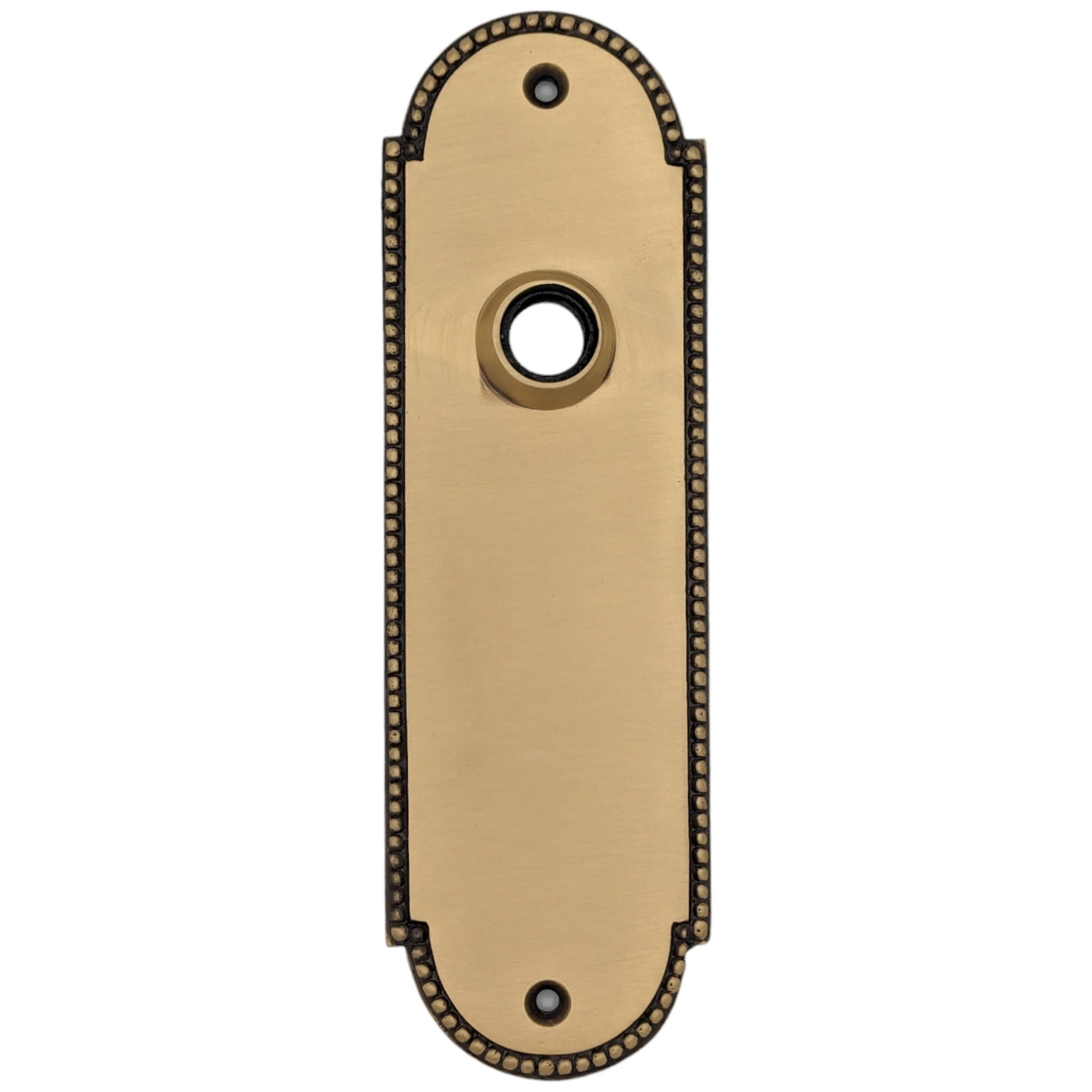 Beaded Arched Solid Brass Backplate (Several Finish Options)