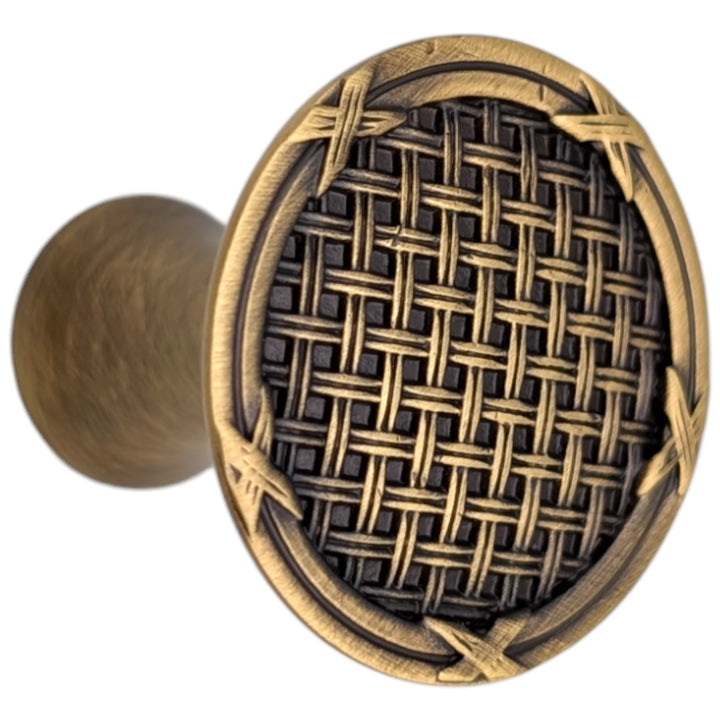 ##Antique Hardware## 1 1/4 inch Ribbon & Reed Trellis Cabinet Knob (Several Finishes Available)