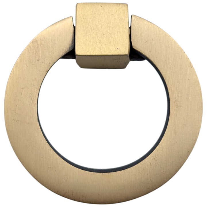 ##Antique Hardware## 2 Inch Mission Style Solid Brass Drawer Ring Pull Hand Wrought