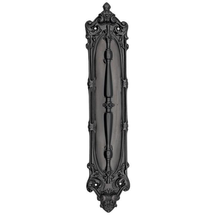 ##Antique Hardware## 14 1/2 Inch Solid Brass Victorian Pull Plate