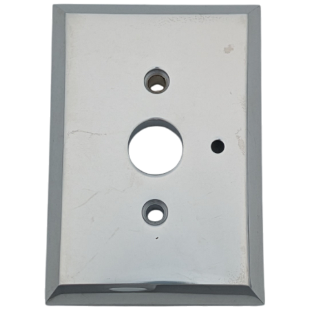 Square Style Spare Rosette Privacy Plates (Polished Chrome Finish)