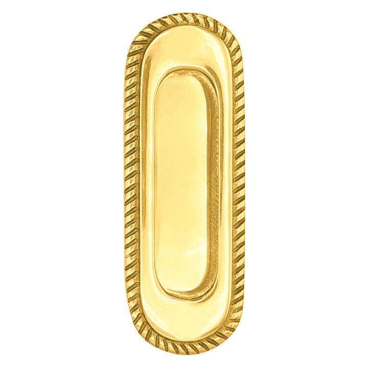 Georgian Rope Oval Pocket Door Pull (Several Finishes Available)