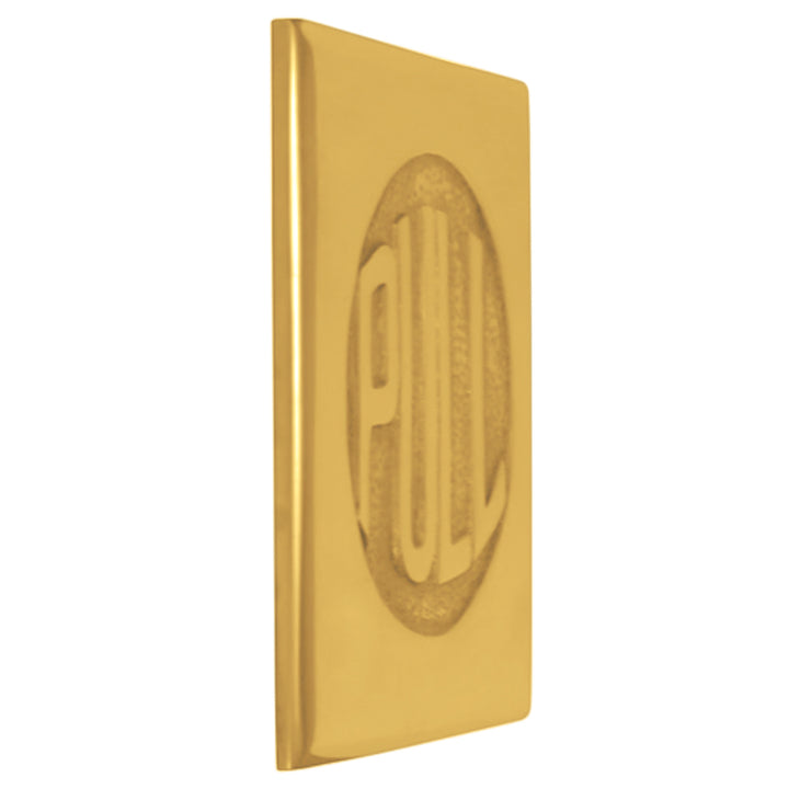 2 3/4 Inch Brass Classic American "PULL" Plate