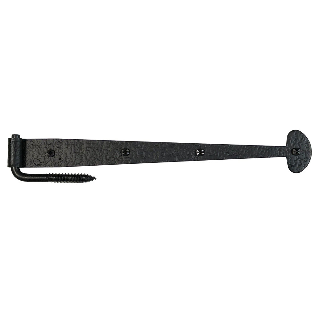 15 5/8 Inch Rough Iron Bean Strap Hinge