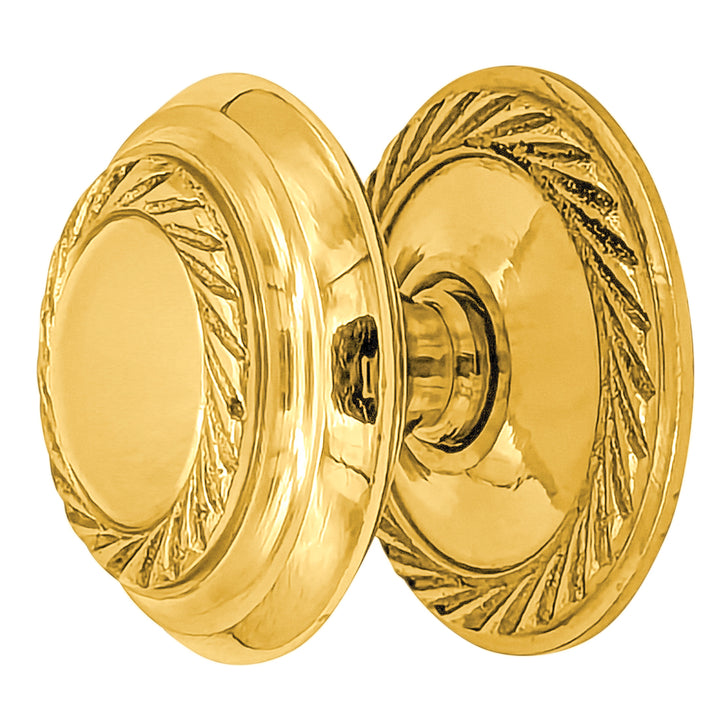 ##Antique Hardware## 1 1/2 Inch Georgian Roped Cabinet Knob with Backplate (Several Finishes Available)